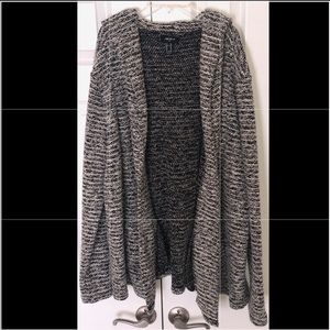 White grey and black forever 21 speckled cardigan